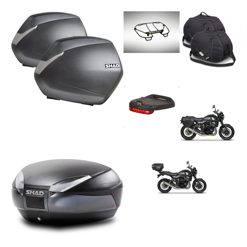 SHAD SH48 trunk + mounting bracket SH36 suitcases accessories DARK GREY PREMIUM KIT-464513