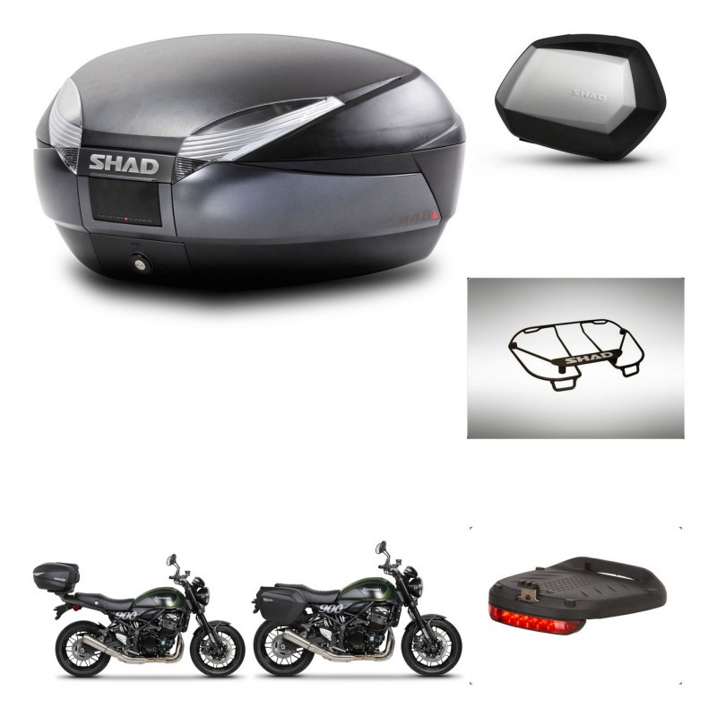 SHAD SH35 PREMIUM suitcases + mounting bracket SH48 trunk accessories DARK GREY KIT-464515