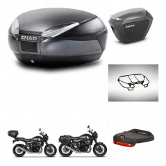 SHAD Maletas sh23 alu + soporte montaje baul SH48 accesorios DARK GREY PREMIUM KIT-464517