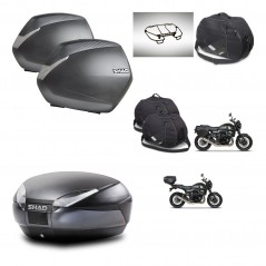 SHAD SH48 trunk + mounting bracket SH36 suitcases accessories DARK GREY PREMIUM KIT-464519