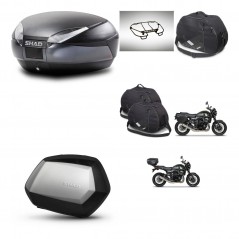 SHAD SH35 PREMIUM suitcases + mounting bracket SH48 trunk accessories DARK GREY KIT-464522