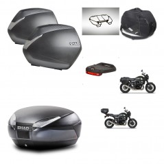 SHAD SH48 trunk + mounting bracket SH36 suitcases accessories DARK GREY PREMIUM KIT-464524