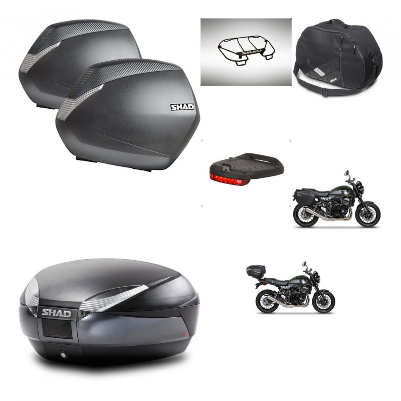 SHAD Baul SH48 + soporte montaje maletas SH36 accesorios DARK GREY PREMIUM KIT-464524