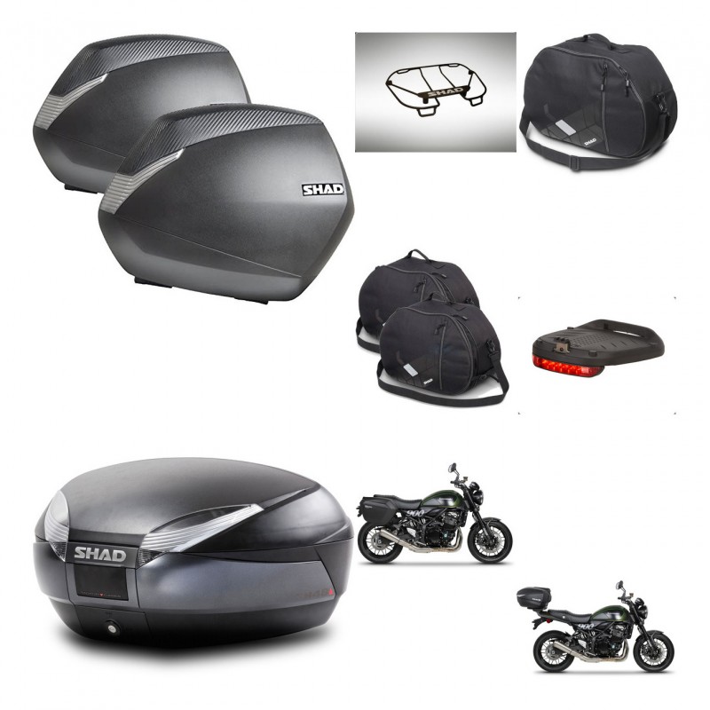 SHAD Baul SH48 + soporte montaje maletas SH36 accesorios DARK GREY PREMIUM KIT-464525