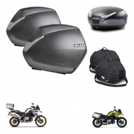 SHAD Baul SH48 + soporte montaje maletas SH36 accesorios DARK GREY PREMIUM KIT-464531