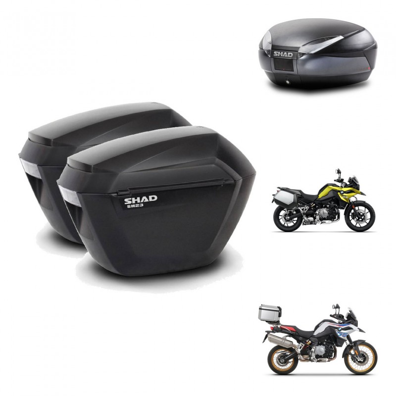 SHAD SH48 trunk + mounting bracket sh23 suitcases DARK GREY PREMIUM KIT-464532