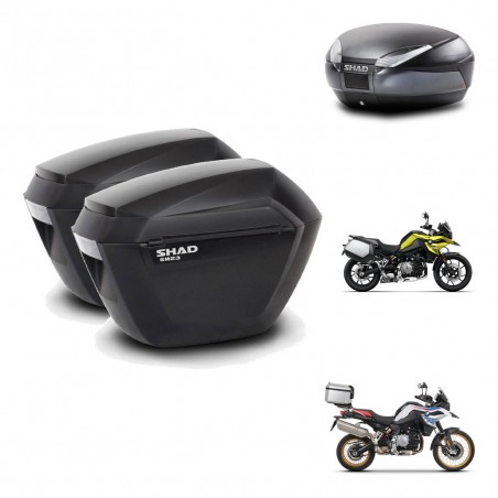 SHAD Baul SH48 + soporte montaje maletas sh23 DARK GREY PREMIUM KIT-464532