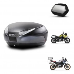SHAD SH35 PREMIUM suitcases + mounting bracket SH48 trunk DARK GREY KIT-464533