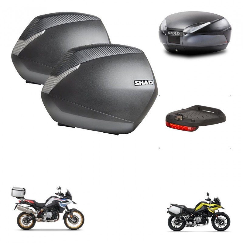 SHAD Baul SH48 + soporte montaje maletas SH36 accesorios DARK GREY PREMIUM KIT-464536