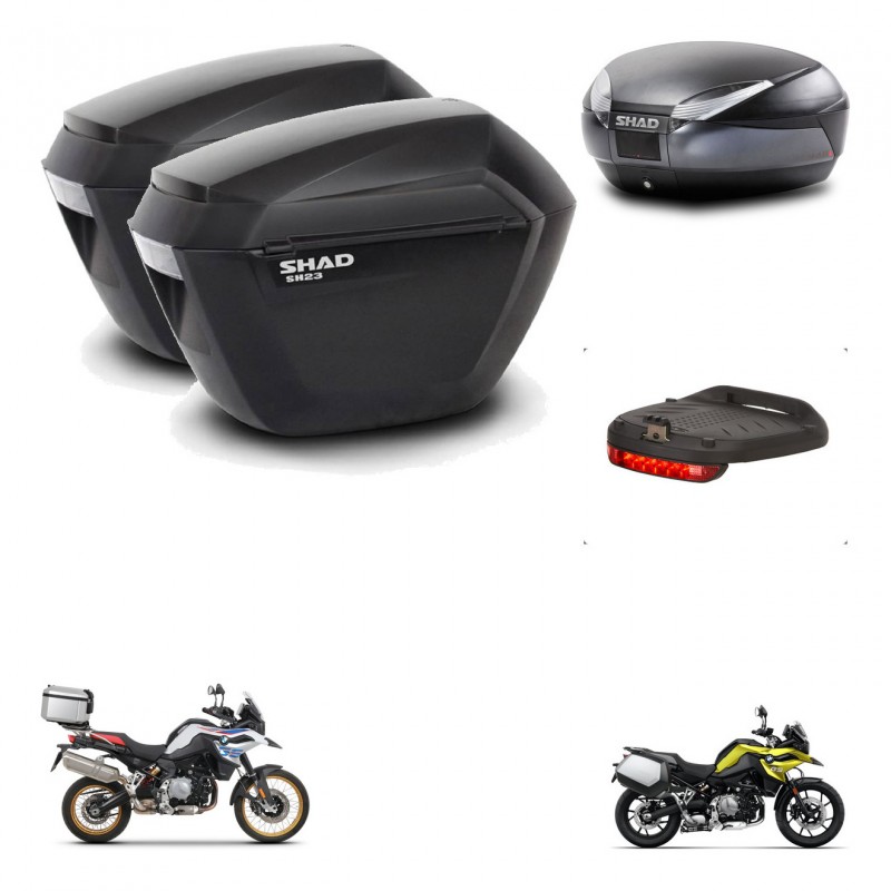 SHAD SH48 trunk + mounting bracket sh23 suitcases accessories DARK GREY PREMIUM KIT-464538