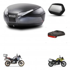 SHAD Maletas SH35 PREMIUM + soporte montaje baul SH48 accesorios DARK GREY KIT-464539