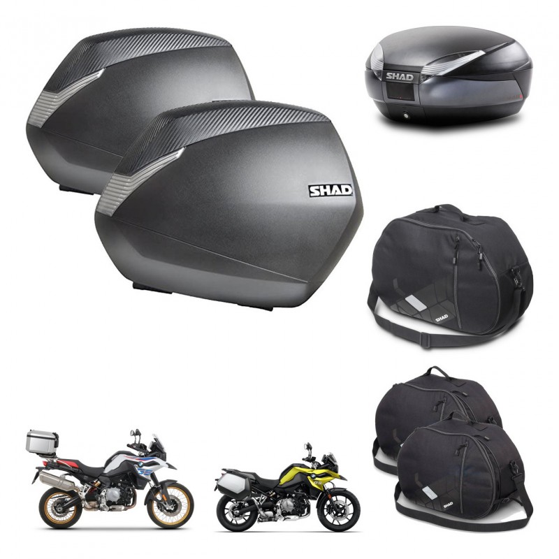 SHAD SH48 trunk + mounting bracket SH36 suitcases accessories DARK GREY PREMIUM KIT-464543