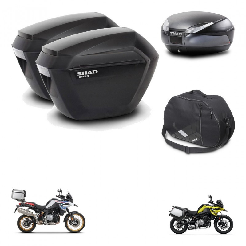 SHAD SH48 trunk + mounting bracket sh23 suitcases accessories DARK GREY PREMIUM KIT-464544