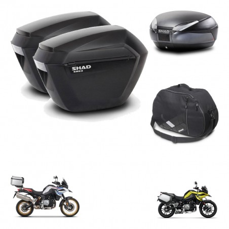 SHAD Baul SH48 + soporte montaje maletas sh23 accesorios DARK GREY PREMIUM KIT-464544