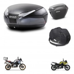 SHAD SH23 alu suitcases + mounting bracket SH48 trunk accessories DARK GREY PREMIUM KIT-464547