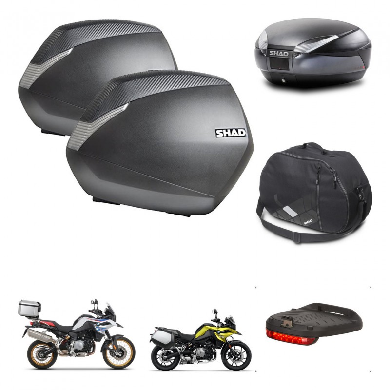 SHAD SH48 trunk + mounting bracket SH36 suitcases accessories DARK GREY PREMIUM KIT-464548