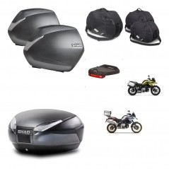 SHAD SH48 trunk + mounting bracket SH36 suitcases accessories DARK GREY PREMIUM KIT-464549