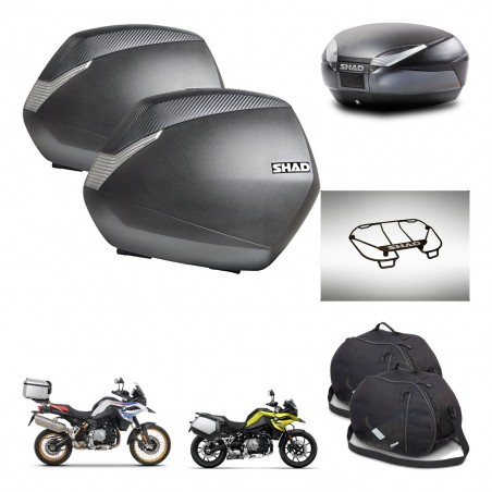 SHAD SH48 trunk + mounting bracket SH36 suitcases accessories DARK GREY PREMIUM KIT-464555