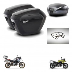 SHAD Baul SH48 + soporte montaje maletas sh23 accesorios DARK GREY PREMIUM KIT-464556