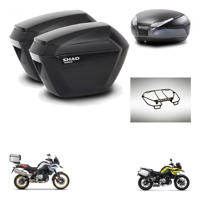 SHAD SH48 trunk + mounting bracket sh23 suitcases accessories DARK GREY PREMIUM KIT-464556