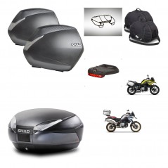 SHAD SH48 trunk + mounting bracket SH36 suitcases accessories DARK GREY PREMIUM KIT-464561