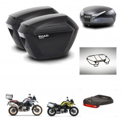 SHAD SH48 trunk + mounting bracket sh23 suitcases accessories DARK GREY PREMIUM KIT-464562