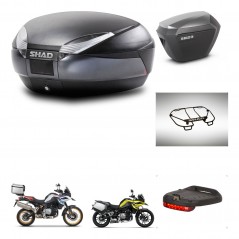 SHAD SH23 alu suitcases + mounting bracket SH48 trunk accessories DARK GREY PREMIUM KIT-464565