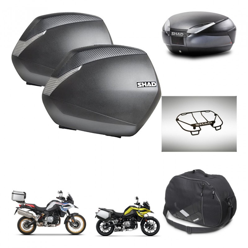 SHAD SH48 trunk + mounting bracket SH36 suitcases accessories DARK GREY PREMIUM KIT-464566