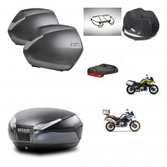 SHAD SH48 trunk + mounting bracket SH36 suitcases accessories DARK GREY PREMIUM KIT-464572
