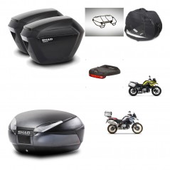 SHAD Baul SH48 + soporte montaje maletas sh23 accesorios DARK GREY PREMIUM KIT-464574
