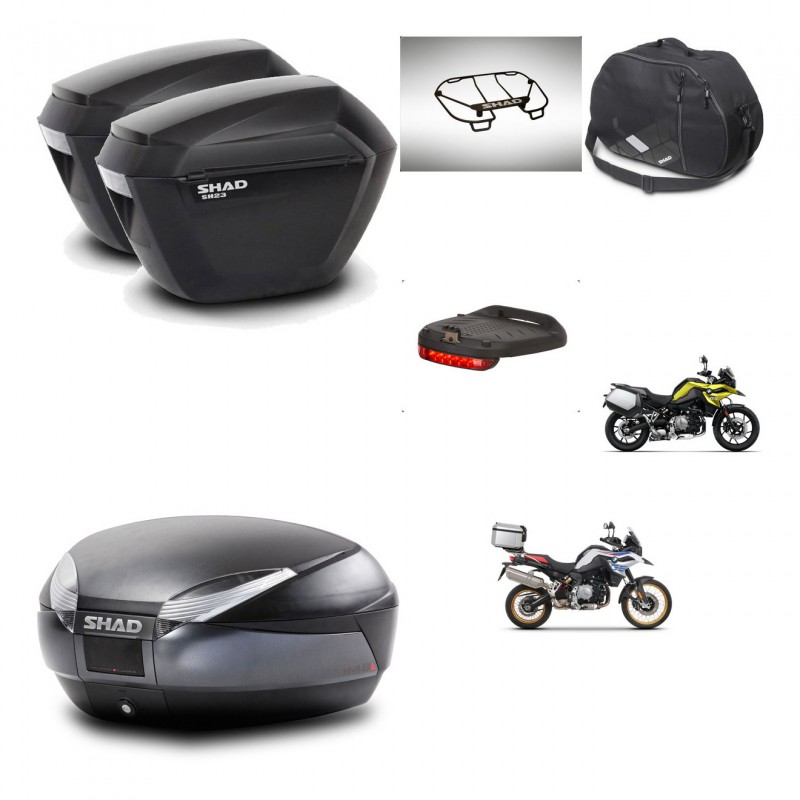 SHAD SH48 trunk + mounting bracket sh23 suitcases accessories DARK GREY PREMIUM KIT-464574