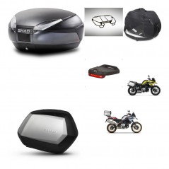 SHAD SH35 PREMIUM suitcases + mounting bracket SH48 trunk accessories DARK GREY KIT-464575