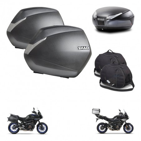 SHAD Baul SH48 + soporte montaje maletas SH36 accesorios DARK GREY PREMIUM KIT-464579