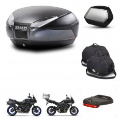 SHAD Maletas SH35 PREMIUM + soporte montaje baul SH48 accesorios DARK GREY KIT-464588
