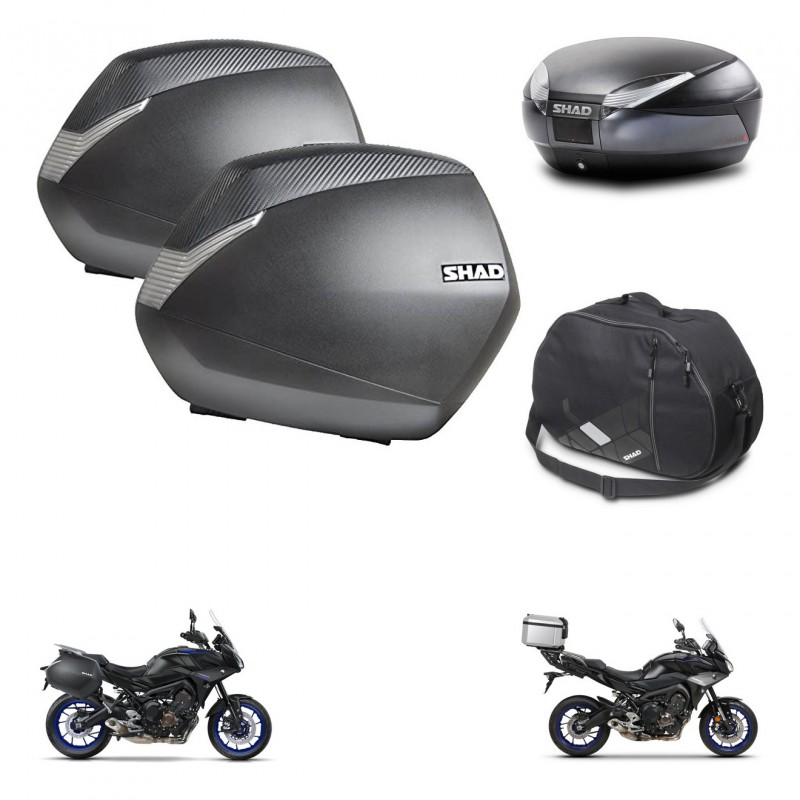 SHAD SH48 trunk + mounting bracket SH36 suitcases accessories DARK GREY PREMIUM KIT-464590