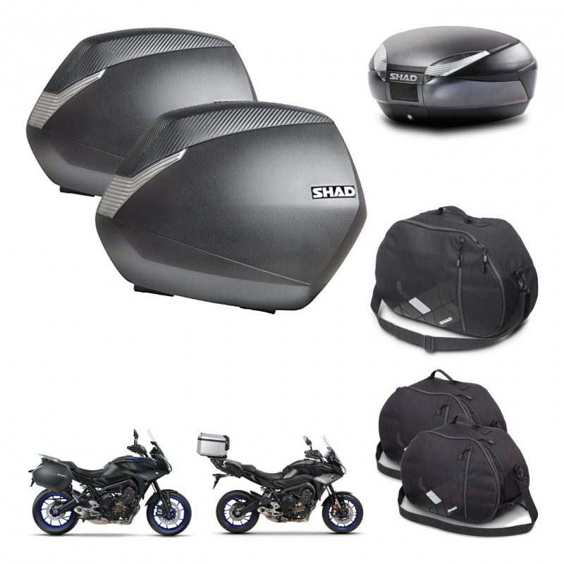 SHAD SH48 trunk + mounting bracket SH36 suitcases accessories DARK GREY PREMIUM KIT-464591