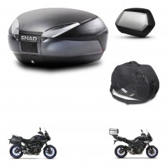SHAD Maletas SH35 PREMIUM + soporte montaje baul SH48 accesorios DARK GREY KIT-464593