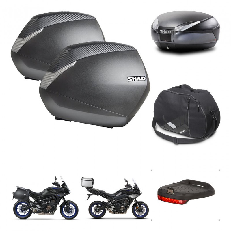 SHAD Baul SH48 + soporte montaje maletas SH36 accesorios DARK GREY PREMIUM KIT-464596