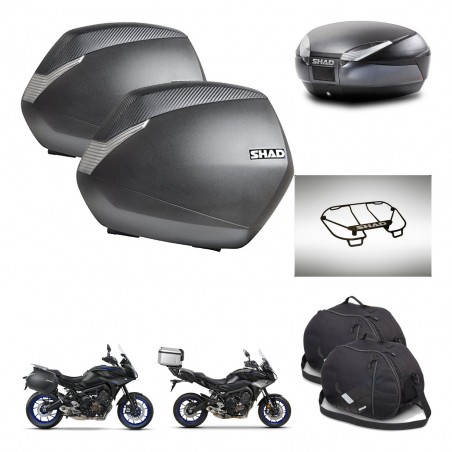 SHAD Baul SH48 + soporte montaje maletas SH36 accesorios DARK GREY PREMIUM KIT-464603