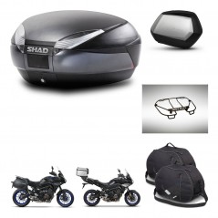 SHAD Maletas SH35 PREMIUM + soporte montaje baul SH48 accesorios DARK GREY KIT-464606