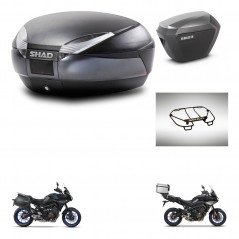 SHAD SH23 alu suitcases + mounting bracket SH48 trunk accessories DARK GREY PREMIUM KIT-464607
