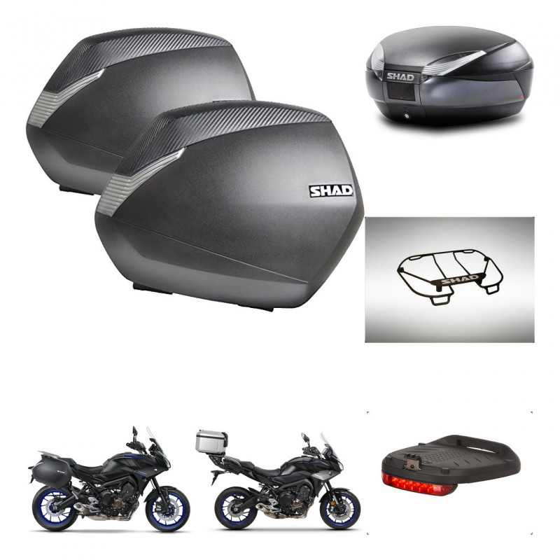 SHAD Baul SH48 + soporte montaje maletas SH36 accesorios DARK GREY PREMIUM KIT-464608