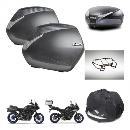 SHAD Baul SH48 + soporte montaje maletas SH36 accesorios DARK GREY PREMIUM KIT-464614