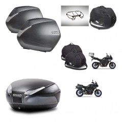 SHAD Baul SH48 + soporte montaje maletas SH36 accesorios DARK GREY PREMIUM KIT-464615