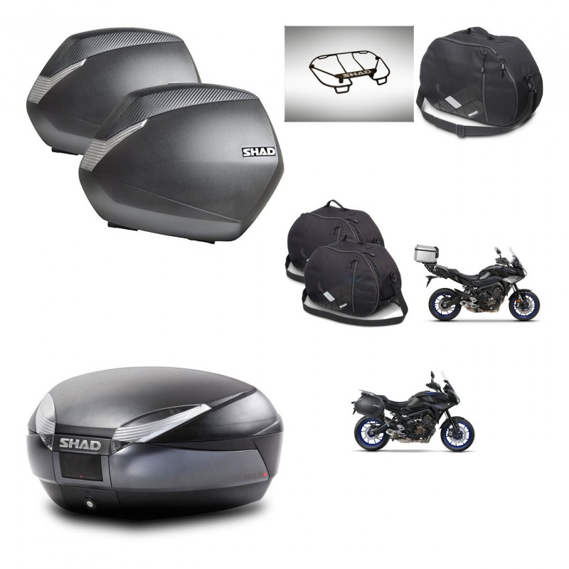 SHAD SH48 trunk + mounting bracket SH36 suitcases accessories DARK GREY PREMIUM KIT-464615
