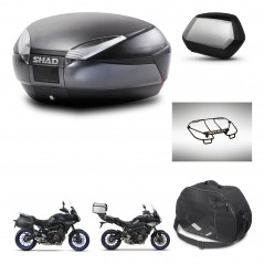 SHAD Maletas SH35 PREMIUM + soporte montaje baul SH48 accesorios DARK GREY KIT-464617
