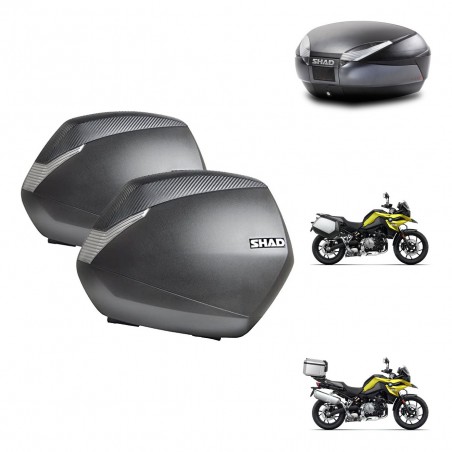 SHAD Baul SH48 + soporte montaje maletas SH36 DARK GREY PREMIUM KIT-464626