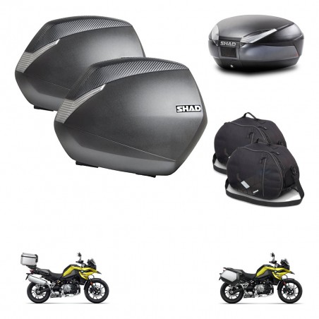 SHAD Baul SH48 + soporte montaje maletas SH36 accesorios DARK GREY PREMIUM KIT-464627