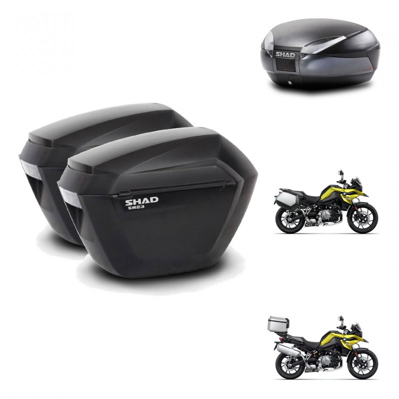 SHAD SH48 trunk + mounting bracket sh23 suitcases DARK GREY PREMIUM KIT-464628