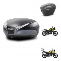 SHAD Maletas sh23 alu + soporte montaje baul SH48 DARK GREY PREMIUM KIT-464631